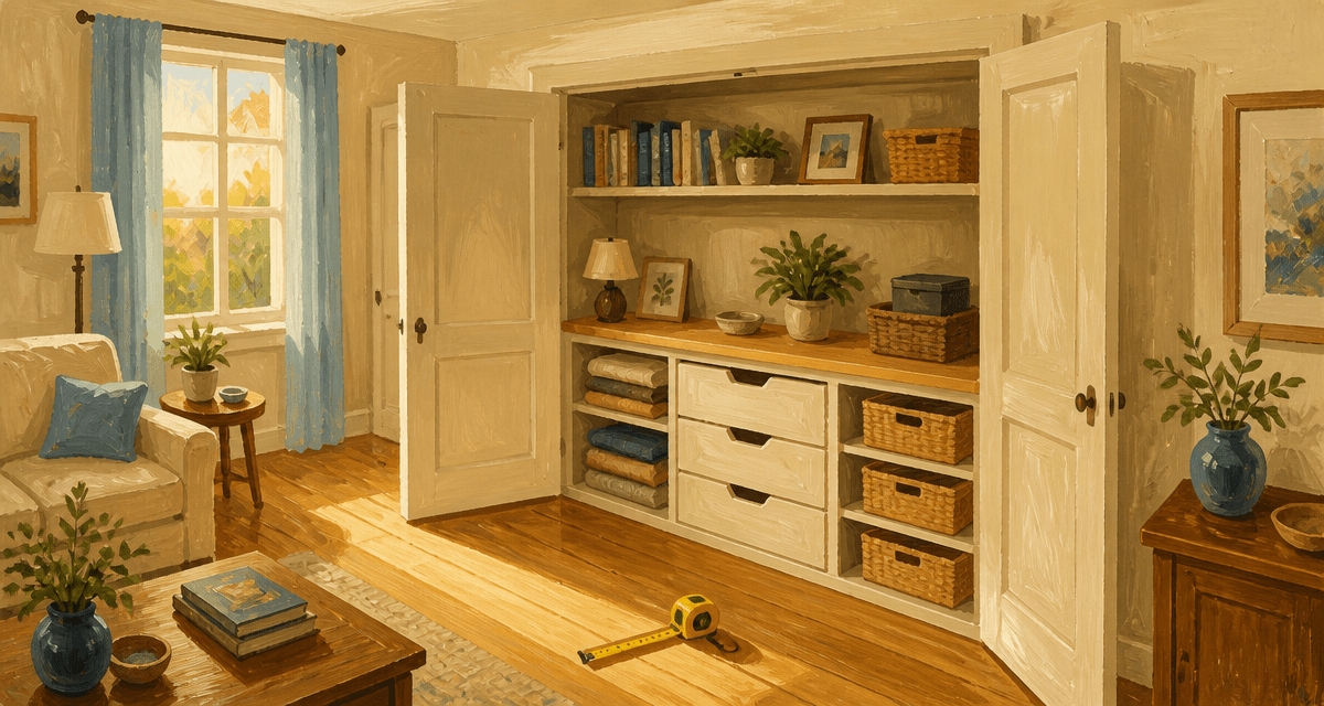 Placard surface habitable dans salon lumineux