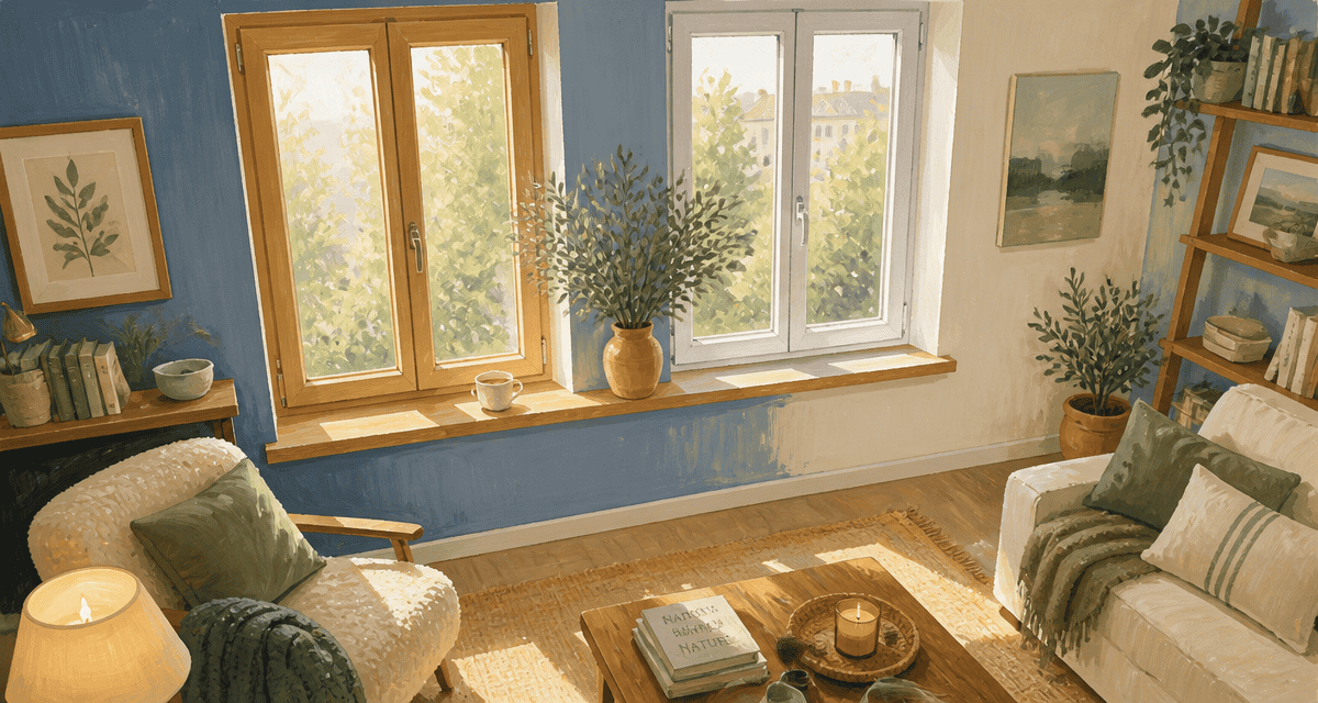 pvc ou bois pour les fenetres, salon cosy, lumière naturelle