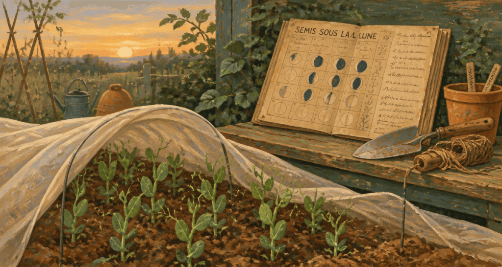 quand semer les petit pois avec la lune au potager