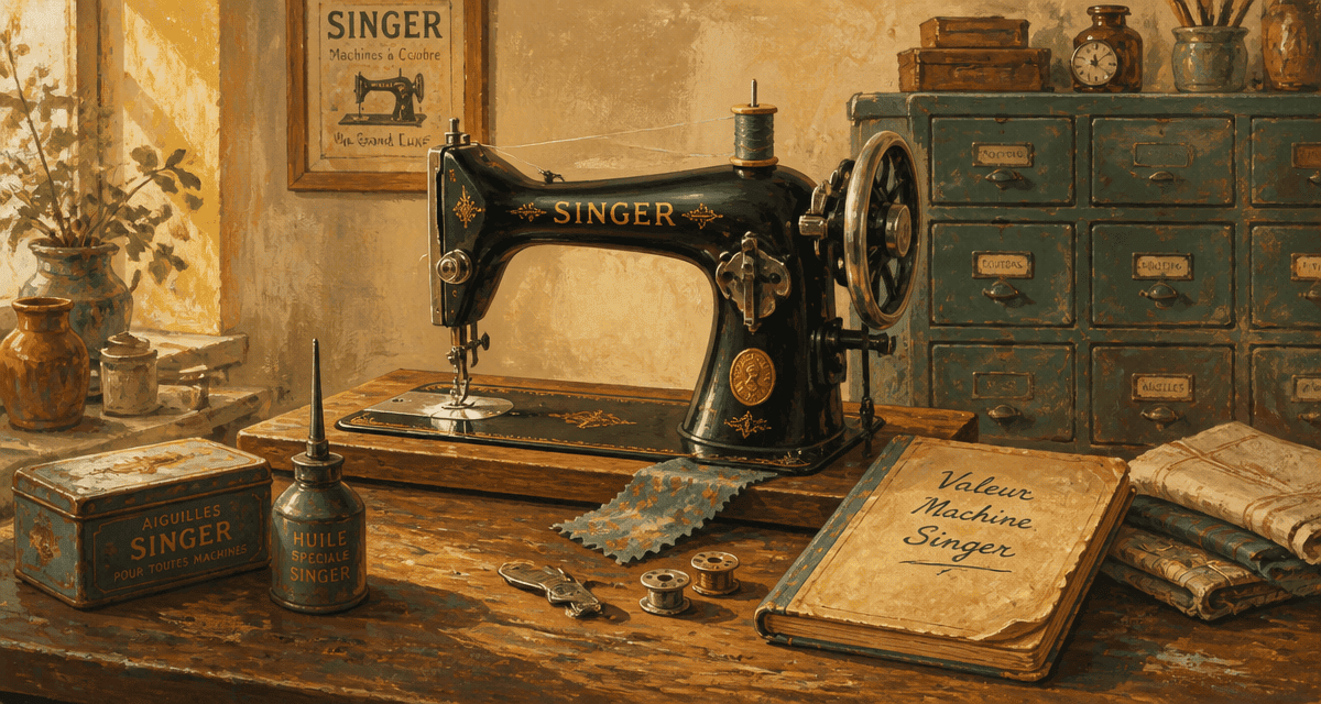 singer machine à coudre ancienne prix sur table vintage