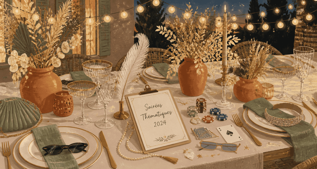 table dressée thème de soirée tendance 2024 immersion