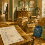 vider une maison par où commencer, cartons, meubles, checklist