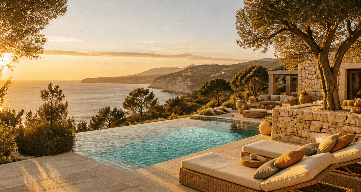 villas à louer en corse piscine vue mer
