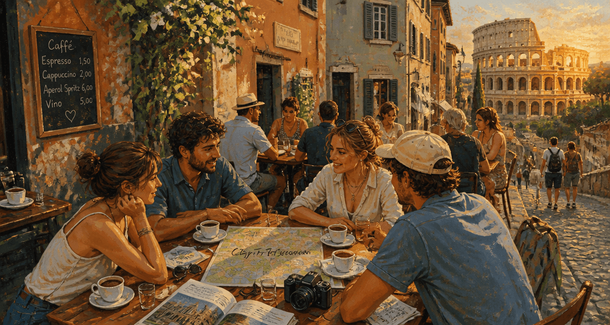 visiter une capitale européenne café terrasse Rome