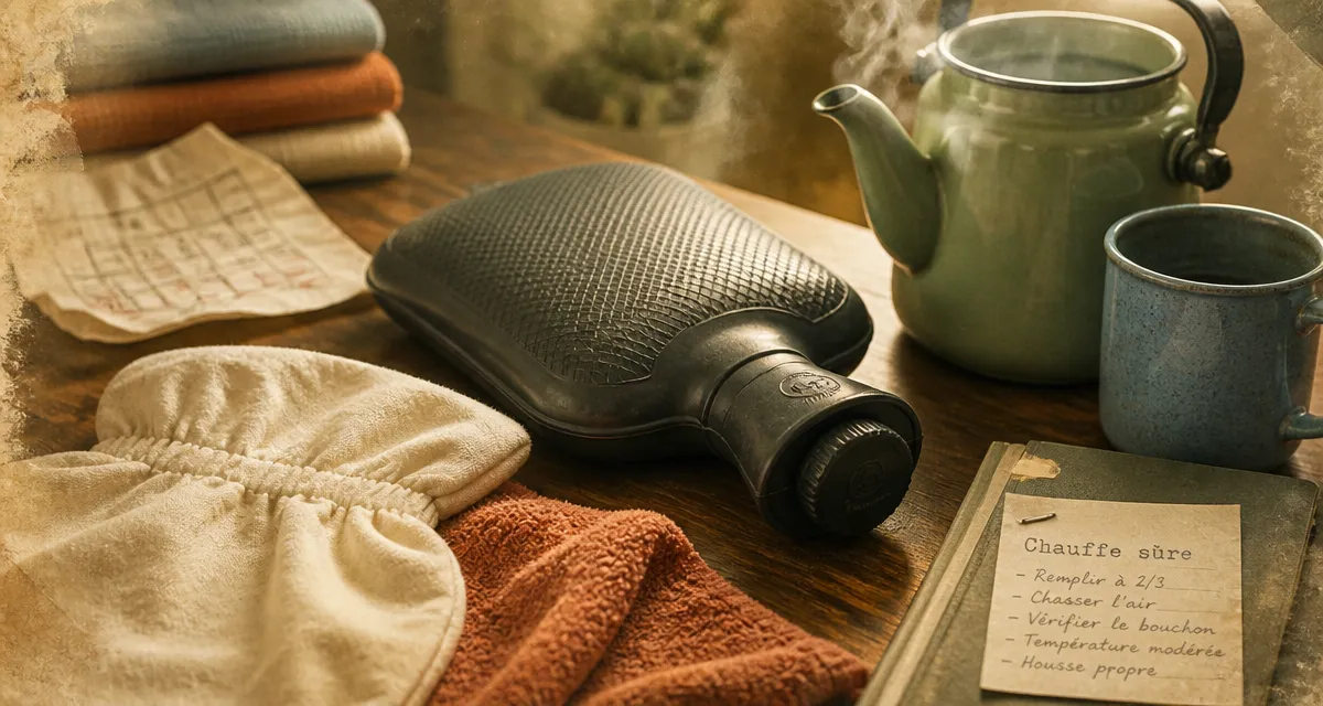 Comment faire chauffer une bouillotte en toute sécurité : 60°C max