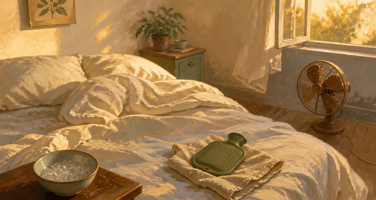 Comment se rafraîchir la nuit : chambre sans climatisation, draps et ventilateur