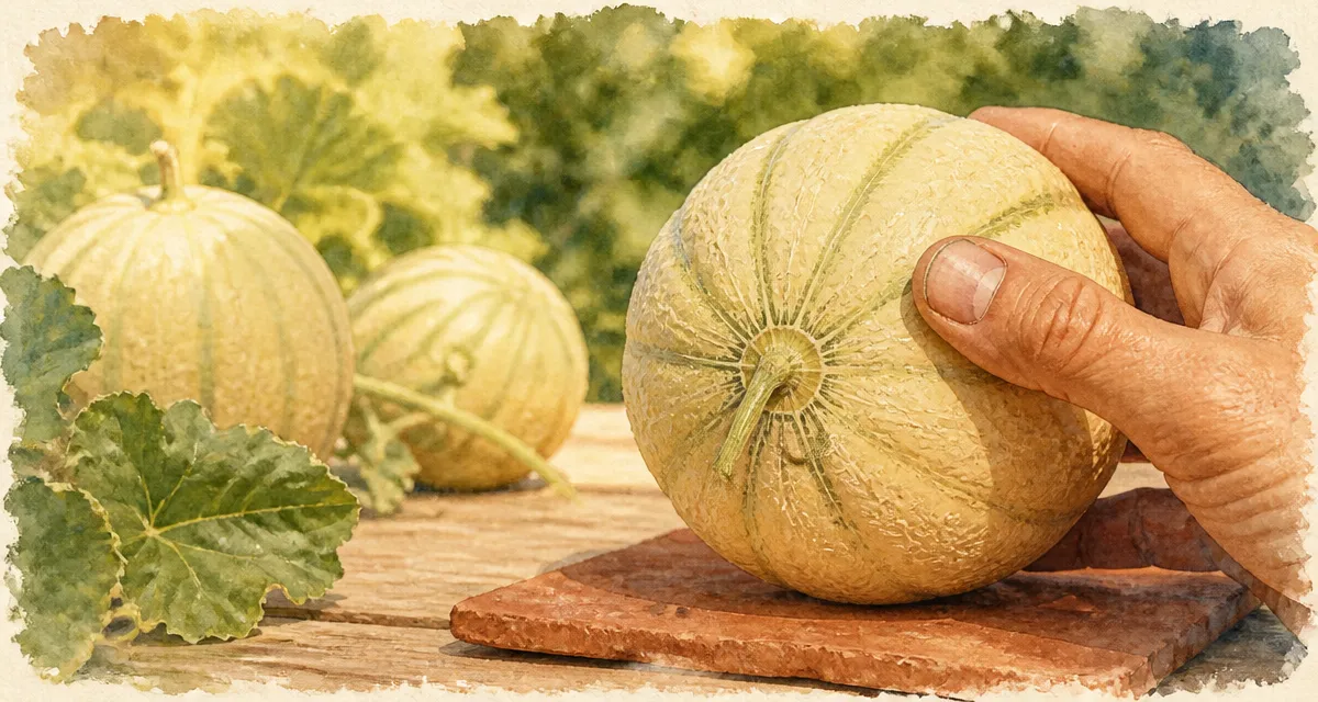Quand cueillir un melon Charentais : fruit mûr au potager