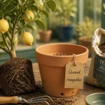 Quand rempoter citronnier : rempotage en pot en terre cuite