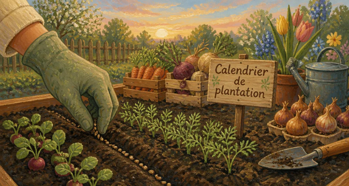 que peut on planter dans le jardin en ce moment légumes racines semis
