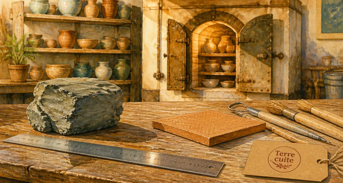 Atelier de terrerie : terre cuite artisanale cuite à 1150°C