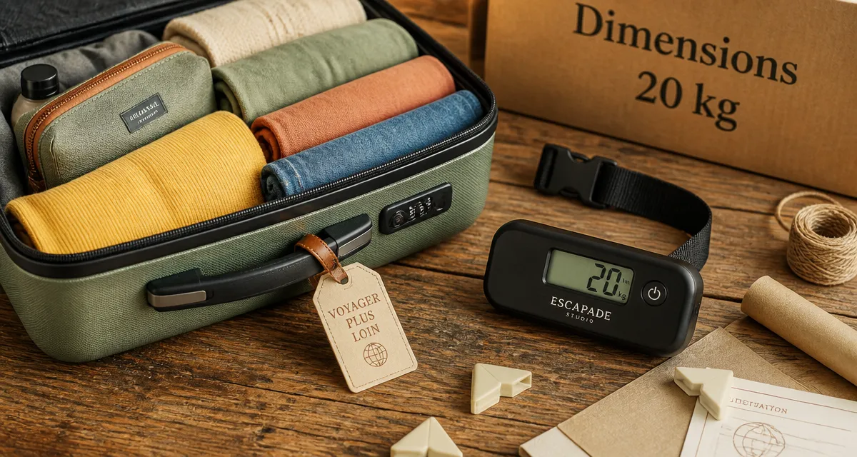 Valise 20 kg dimensions idéales, pèse-bagage 20 kg