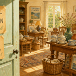 Scène vide maison 35 dans salon breton lumineux