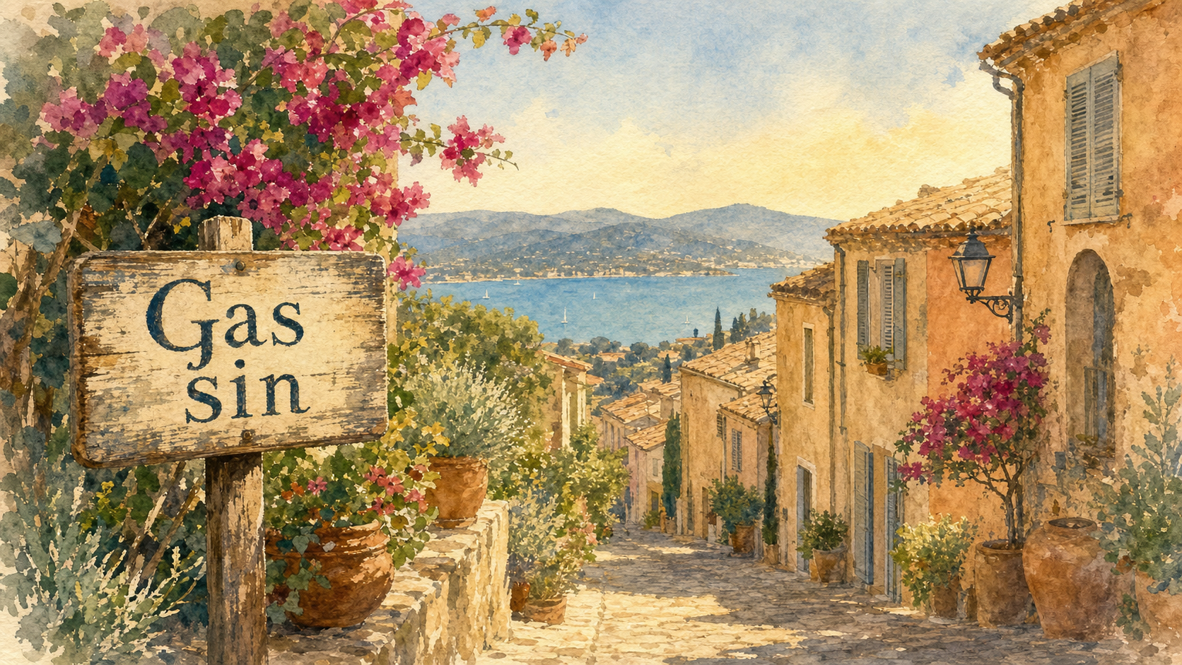 Beaux villages autour de Sainte-Maxime : ruelles pavées de Gassin