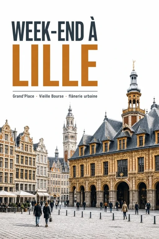 Que faire à Lille le week-end : vue de la Grand'Place et de la Vieille Bourse à Lille