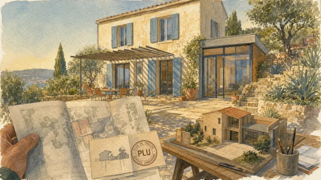 Extension maison toulon : espace et lumière, façade agrandie