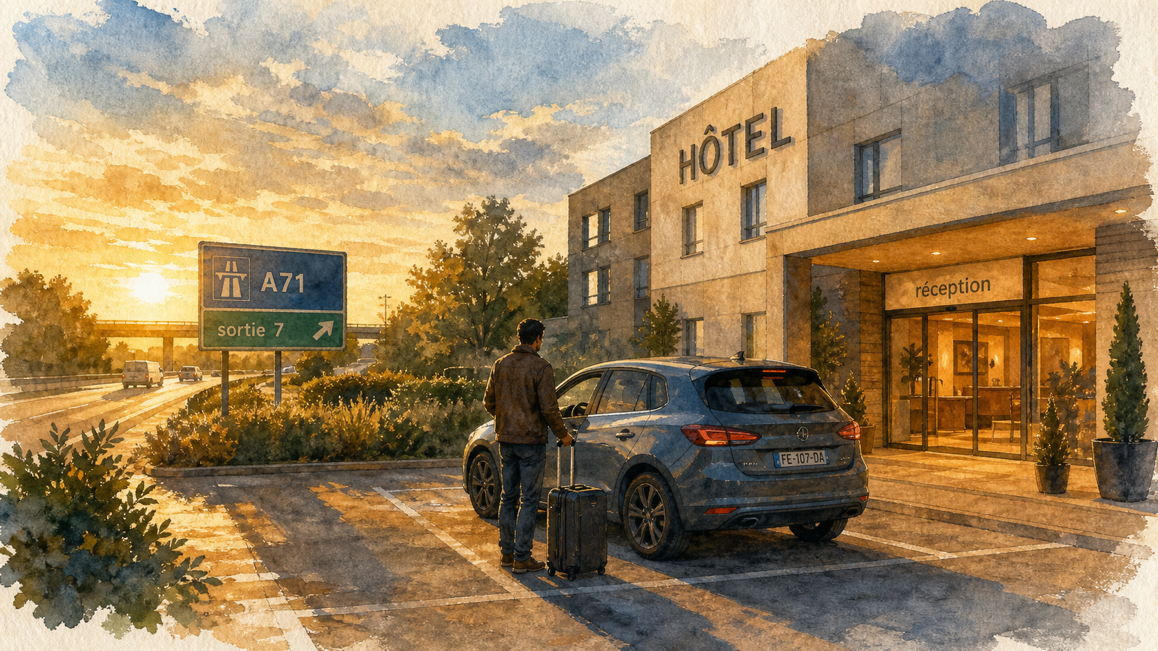 Hotel Bourges proche autoroute, parking gratuit sortie 7