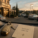 hotel limoges proche autoroute : clé chambre et parking privé