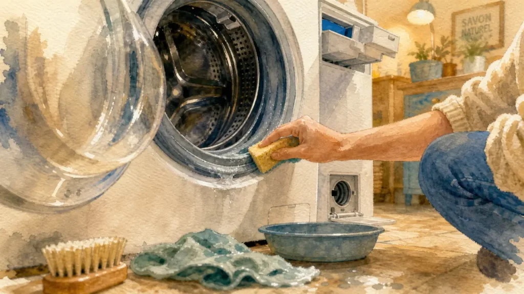 Lave linge mauvaise odeur : nettoyage du joint du hublot