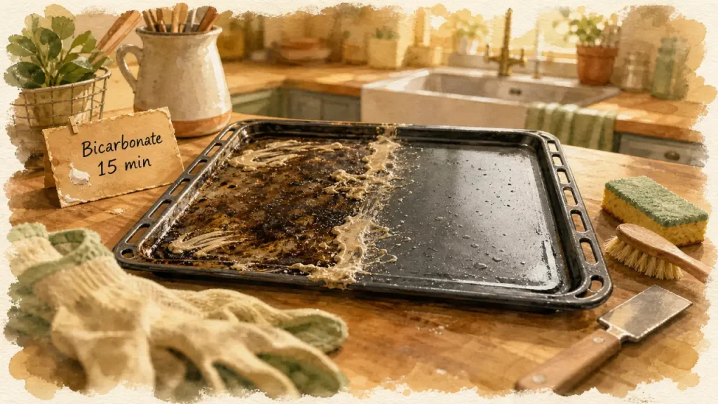 Bicarbonate, savon noir ou dégraissant : quelle méthode pour nettoyer une plaque de four sans l’abîmer ?