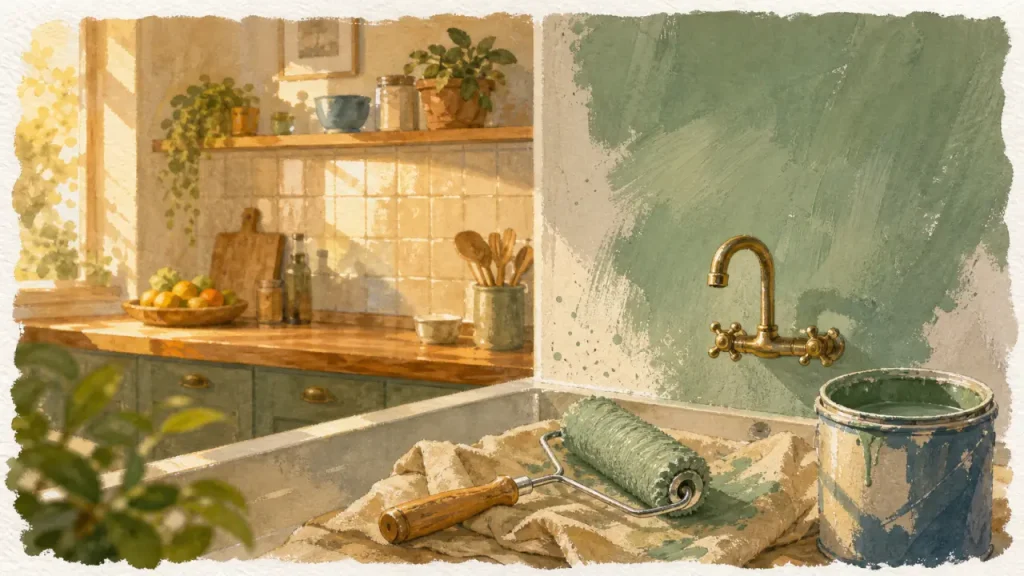 Peinture pour la cuisine : le satiné lessivable pour les murs, meubles et crédences