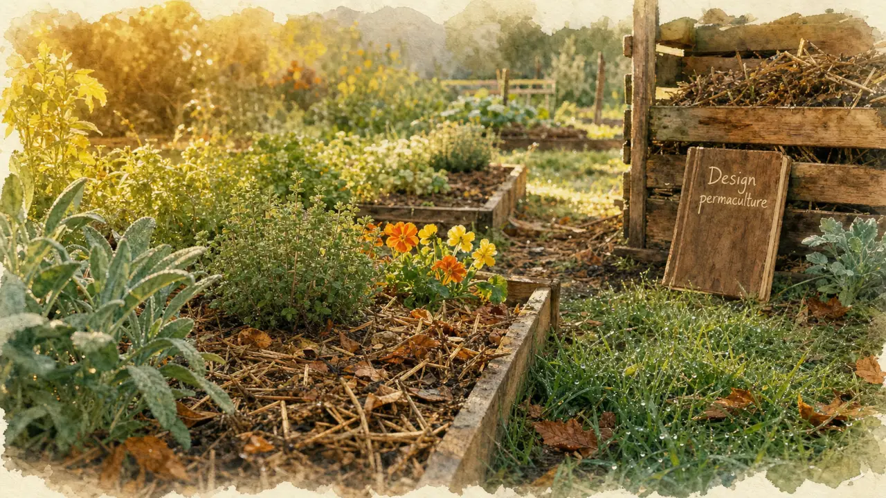 La permaculture au potager : paillage et aromatiques, rosée du matin