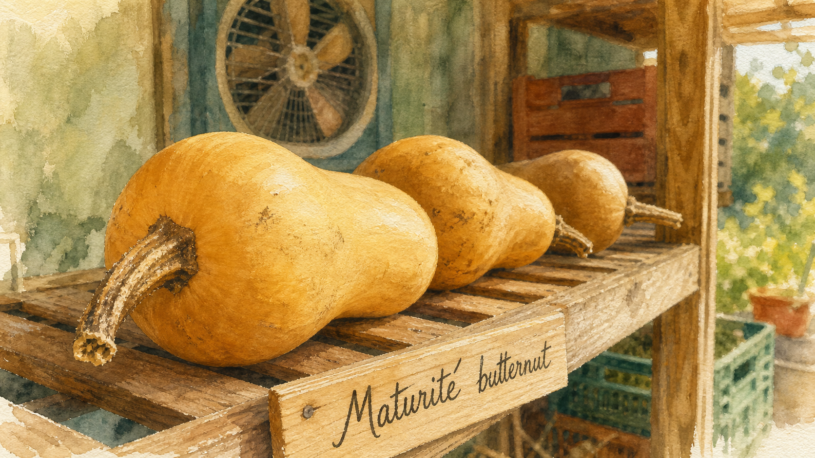 Quand cueillir les butternut : couleur beige et pédoncule sec