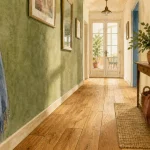 Sens parquet couloir : chêne posé en longueur pour allonger la vue