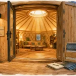 Yourte bois : lumière zénithale et isolation pour habiter à l’année