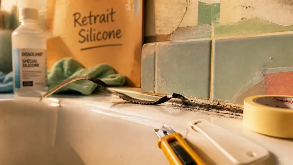 Enlever du silicone sans rayer la baignoire, la vitre ou le carrelage