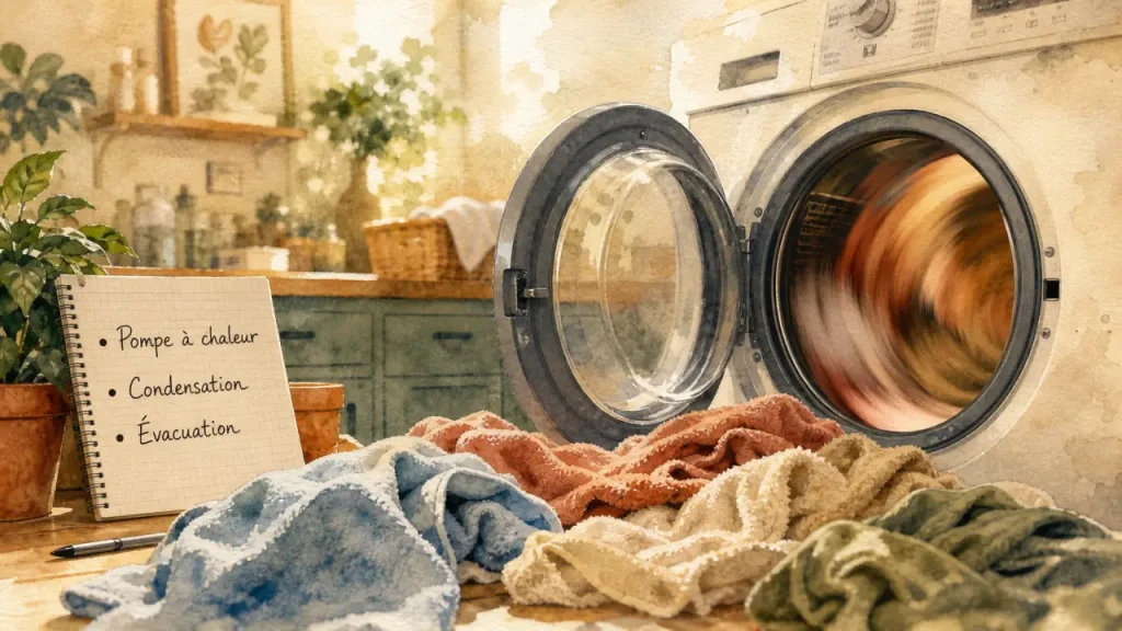 Sèche-linge : le tambour, l’air chaud et la condensation expliqués simplement