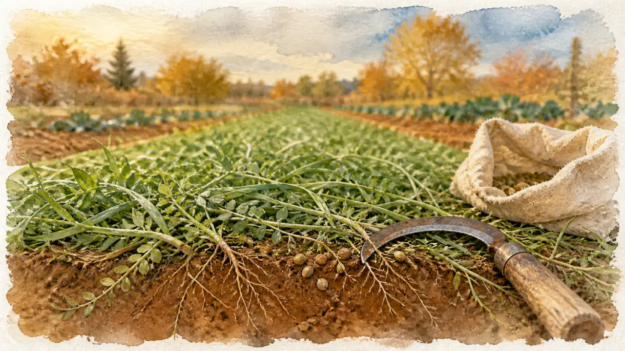 Engrais vert hiver : seigle et vesce dans le potager