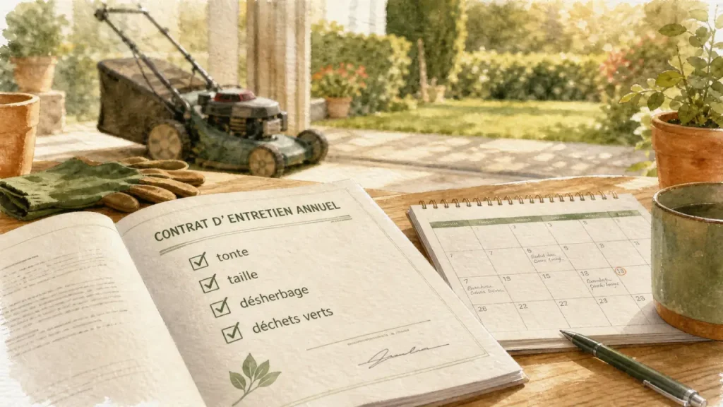 Contrat d’entretien de jardin annuel : les clauses qui évitent les mauvaises surprises