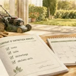 Exemple contrat entretien jardin annuel avec clauses tonte, taille, désherbage et déchets verts