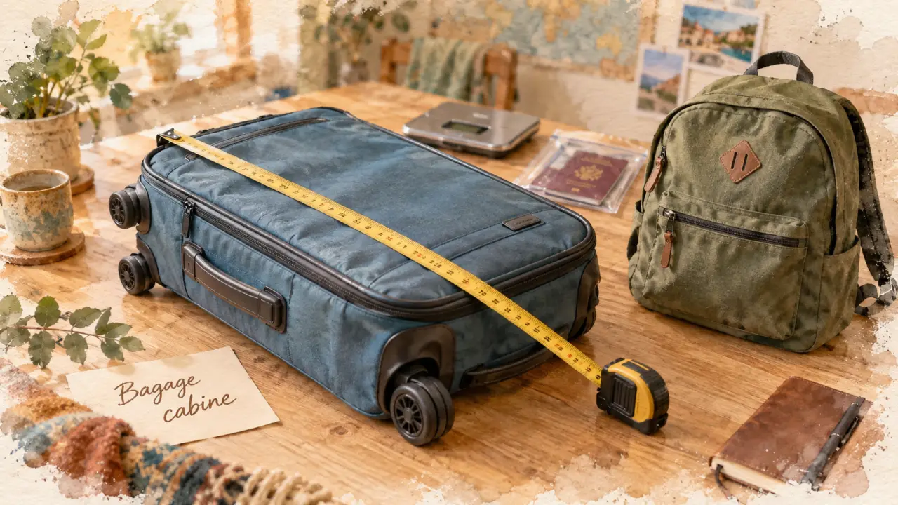 Bagage easyjet en cabine : valise mesurée au mètre ruban