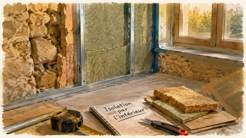 Isolation par l’intérieur : 5 à 7 % de surface perdus, mais un confort thermique mieux maîtrisé