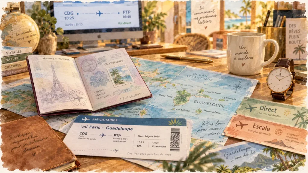 8 h 54 de vol entre Paris et la Guadeloupe : mai et la flexibilité réduisent le prix
