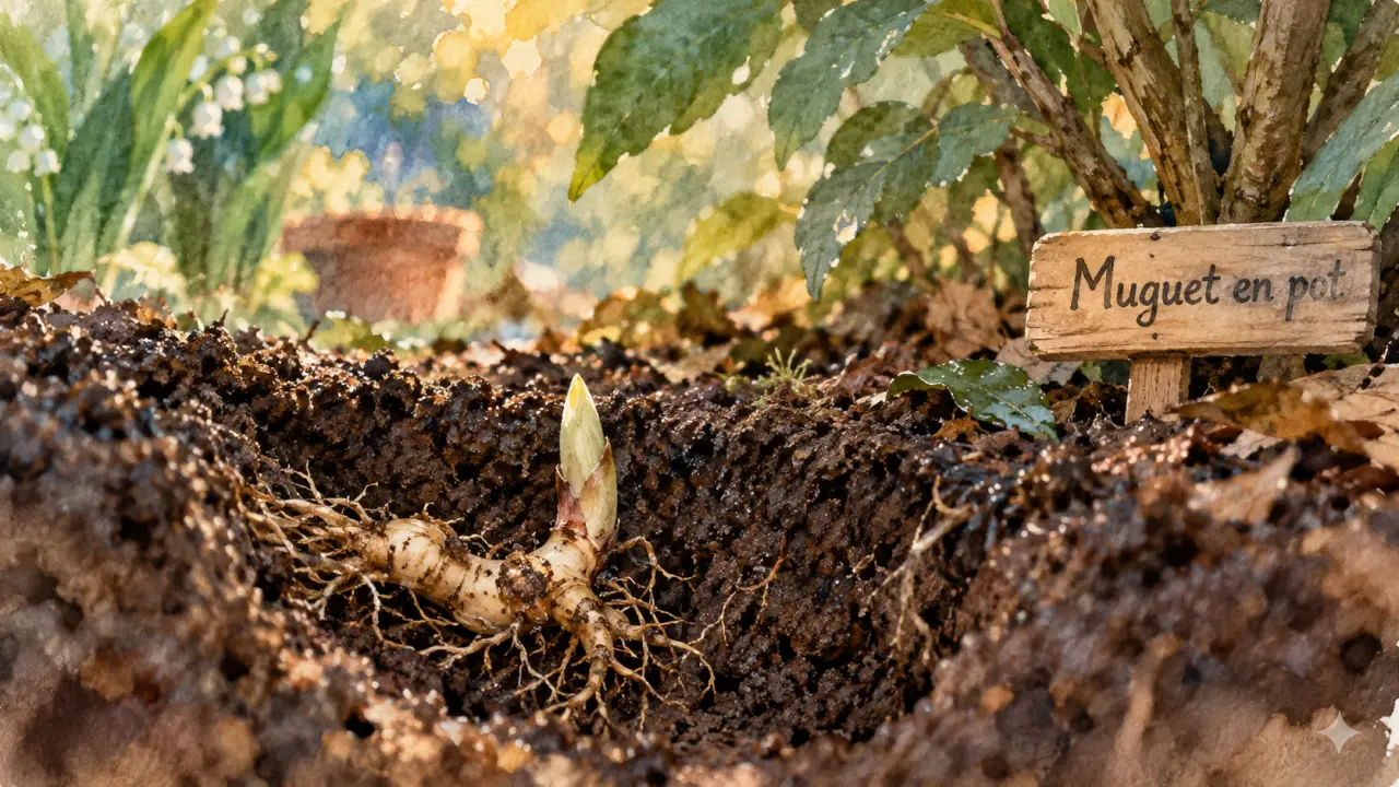 Quand et comment planter le muguet : griffe à 2-3 cm sous terre, coin ombragé