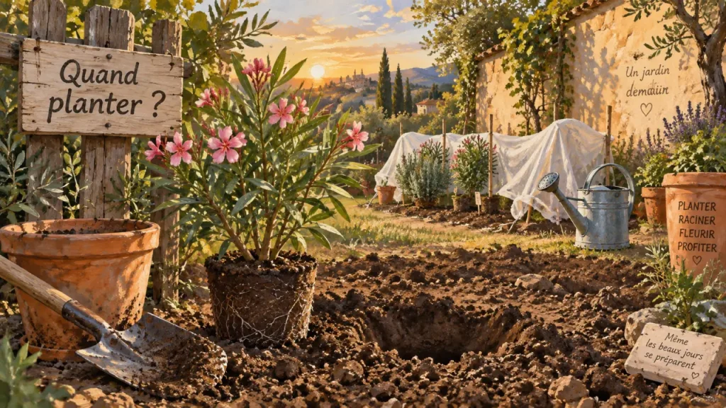 Plantez le laurier-rose au printemps, sauf en climat doux
