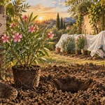 Quand planter un laurier rose au printemps : plante en pot, motte humide, conseil jardin