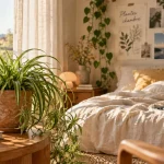 Quelle plante mettre dans une chambre : chlorophytum retombant et haworthia en pot