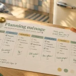 Planning nettoyage maison pdf avec checklist à cocher pour la semaine