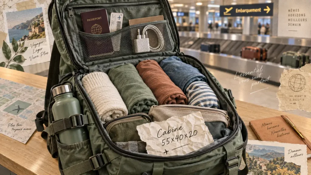 Sac à dos voyage cabine : choisissez le bon gabarit pour éviter les frais à l’embarquement