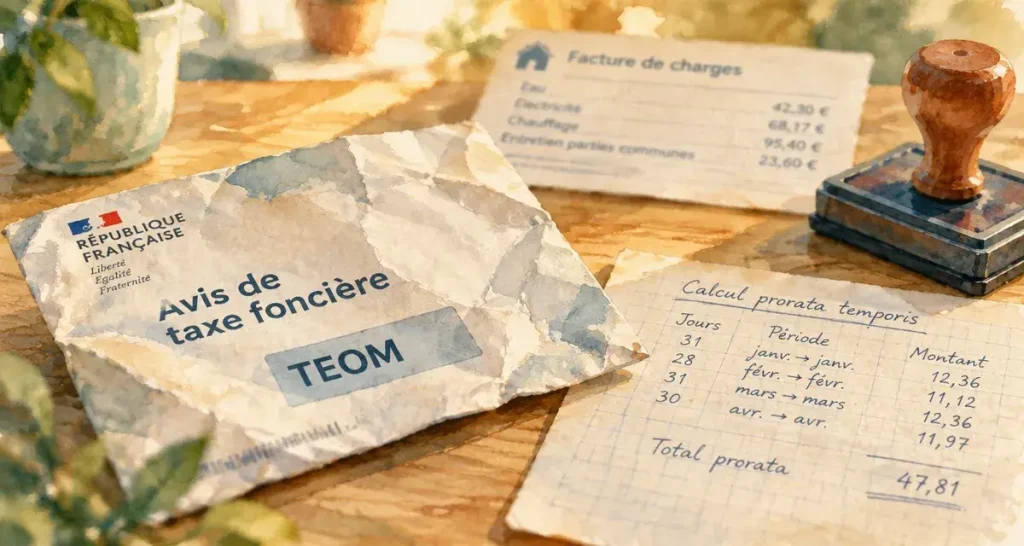 TEOM et locataire : la taxe est récupérable, les frais de gestion restent au propriétaire
